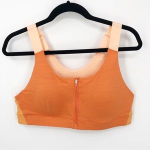 Outdoor Voices XL c/d Zip Front Bra Coral Rose